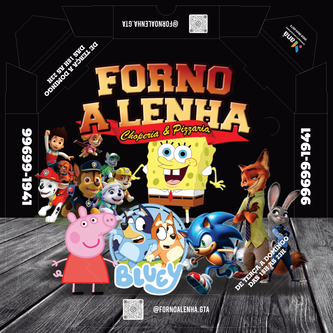 Layout de embalagem personalizada — Forno a Lenha