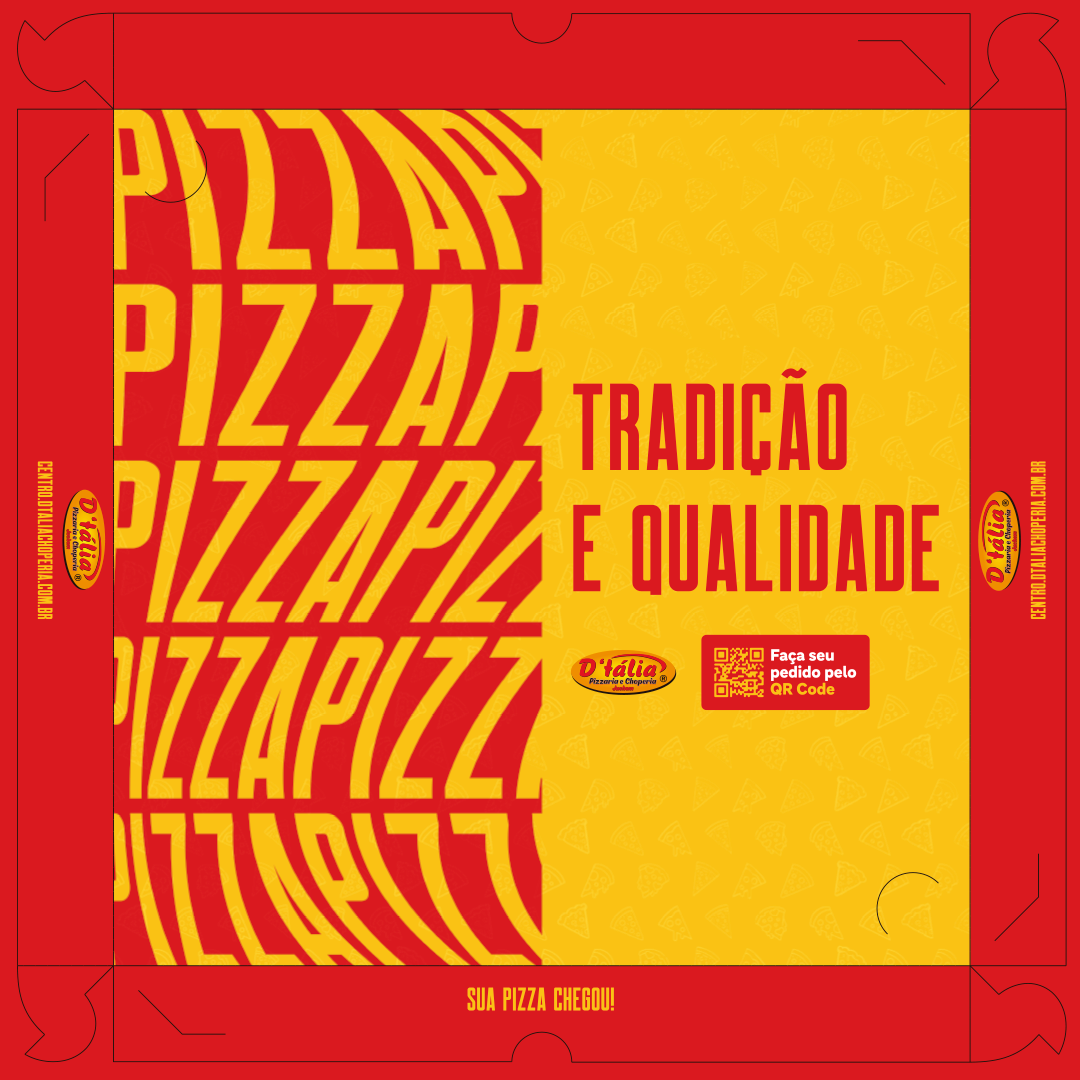 Layout de embalagem personalizada — D'Italia Pizzaria